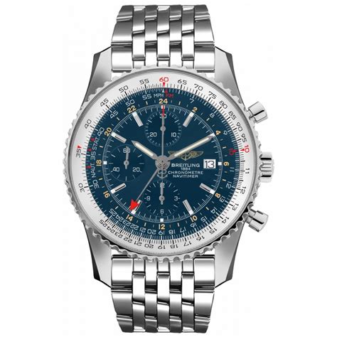 breitling navitimer world blue|Breitling Navitimer 46mm blue.